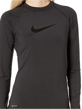 Nike Swim Black Long Sleeve Dri-FIT Performance Top